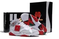 sport air jordan 7 hommes basket blance red